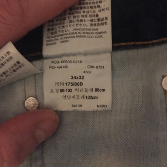 Levi’s 505 mens straight leg jeans waist 34 leg 32  32$ like new . - Picture 8 of 8